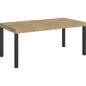 Itamoby Table Extensible 200/304X90 Cm Everyday Chêne Naturel Avec Pieds Anthracite