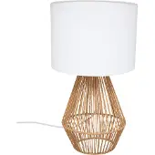 Atmosphera Lampe à poser LILA, base tressée, 40 cm
