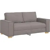 Syfax Canapé 2 places Taupe 180x78x84 cm Tissu