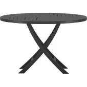Ebuy24 Kenya table de jardin Ø120cm noir.