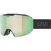 Uvex Evidnt Attract S Woman Ski Goggles Noir Mirror Green Variomatic Clear/CAT1-3+Contrastview Yellow Clear/CAT1 Femme