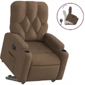 Syfax Fauteuil inclinable Marron Tissu