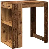 Syfax Table de bar vieux bois 102x70x103,5 cm bois d'ingénierie