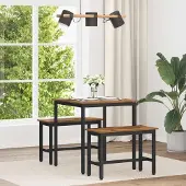 Prolenta Table exclusive - Dimensions : 70 x 70 x 75 cm - Matériau : bois composite, finition chêne - Forme : carrée