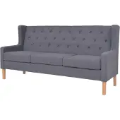 Prolenta Maison Exclusive - Canapé à 3 places tissu gris