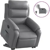 Syfax Fauteuil inclinable électrique gris similicuir