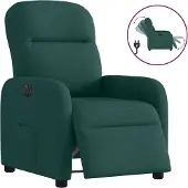 Syfax Fauteuil inclinable électrique Vert foncé Tissu