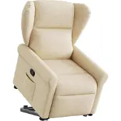 Syfax Fauteuil inclinable Crème Tissu
