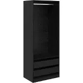 Syfax Armoire Chêne noir 80 x 50 x 200 cm Bois d'ingénierie