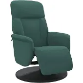 Syfax Fauteuil inclinable avec repose-pied vert foncé velours