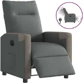 Syfax Fauteuil inclinable électrique Gris foncé Tissu