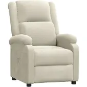 vidaXL Fauteuil relax crème velours