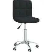 Syfax Chaise pivotante de bureau Noir Tissu