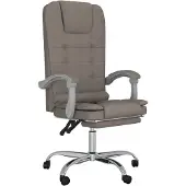 Syfax Fauteuil de massage inclinable de bureau Taupe Tissu