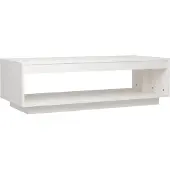 Syfax Table basse blanc 110x50x33,5 cm bois de pin massif
