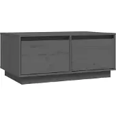 vidaXL Table basse Gris 80x50x35 cm Pin massif