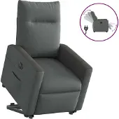 Syfax Fauteuil inclinable électrique gris foncé tissu