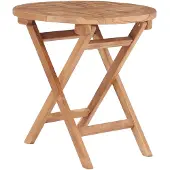 Syfax Table pliable de jardin 45 cm Bois de teck solide