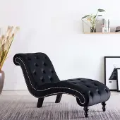 Prolenta Maison Exclusive - Chaise longue Noir Velours