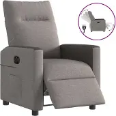 Syfax Fauteuil inclinable électrique Taupe Tissu