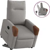Syfax Fauteuil inclinable taupe tissu