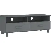 Sonstiges Meuble TV HAMAR Gris foncé 106x40x40 cm Bois massif de pin