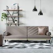 Prolenta Maison Exclusive - Canapé-lit avec accoudoirs, tissu taupe