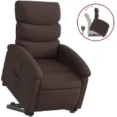 Syfax Fauteuil inclinable marron foncé tissu