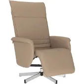 Syfax Fauteuil inclinable avec repose-pieds cappuccino similicuir