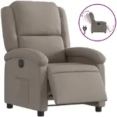 Syfax Fauteuil inclinable électrique Taupe Tissu