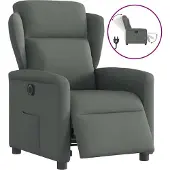 Syfax Fauteuil inclinable électrique Gris foncé Tissu
