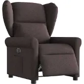 Syfax Fauteuil inclinable électrique Marron foncé Tissu