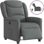 Syfax Fauteuil inclinable électrique Gris foncé Tissu