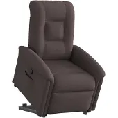 Syfax Fauteuil inclinable marron foncé tissu