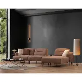 AEA Salon Canapé D'Angle Marron Designer Polster Paysage