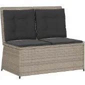 Syfax Banc de jardin Gris clair polyrotin