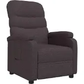 Syfax Fauteuil inclinable Marron foncé Tissu
