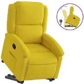 Syfax Fauteuil inclinable Jaune Velours