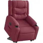 Syfax Fauteuil inclinable électrique rouge bordeaux tissu
