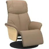 Syfax Fauteuil inclinable avec repose-pieds cappuccino similicuir