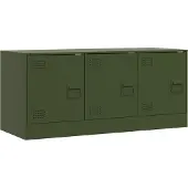 Sonstiges Meuble TV vert olive 99x39x44 cm acier