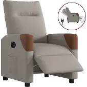 Syfax Fauteuil inclinable électrique Taupe Tissu
