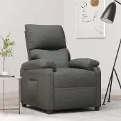 Prolenta Maison Exclusive - Fauteuil relax tissu gris foncé