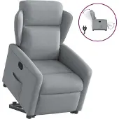 Syfax Fauteuil inclinable Gris clair Tissu