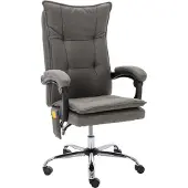 Syfax Chaise de bureau de massage Gris Tissu