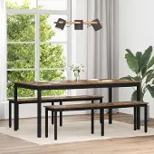 Prolenta Maison Exclusive - Tables de salle à manger, lot de 2, 180 x 90 x 75 cm, aggloméré, rectangulaires