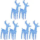 vidaXL LED renne 6 pcs. bleu 240 LED acrylique