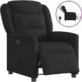 Syfax Fauteuil inclinable électrique Noir Tissu