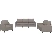 vidaXL Ensemble de canapés 3 pièces avec coussins Tissu Taupe