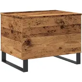 Syfax Table basse vieux bois 60x44,5x45 cm bois d'ingénierie